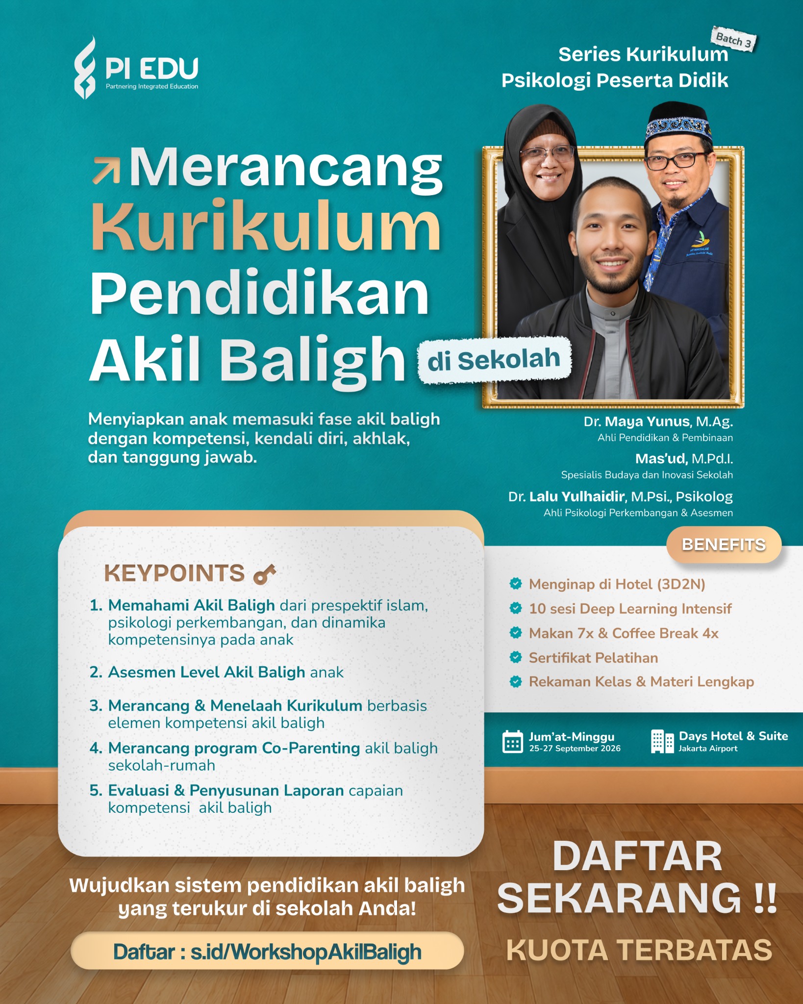 Flyer Workshop Merancang Kurikulum Pendidikan Akil Baligh di Sekolah Batch 3